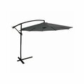 Terraza 11.5 ft. Aluminum Pole Offset Patio Umbrella; Charcoal Gray Fabric TE3242032